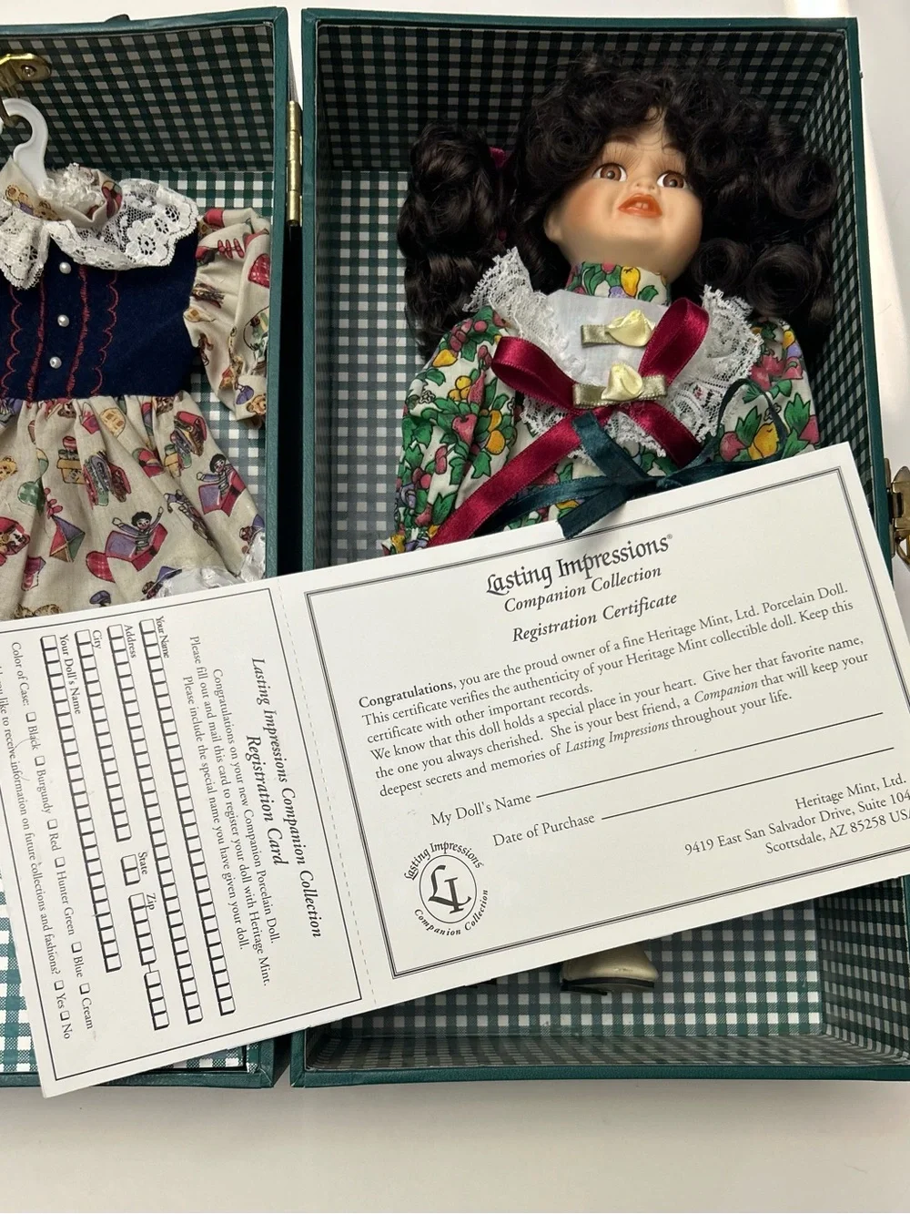 Vintage Lasting Impressions Companion Collection Porcelain Doll NWT COA